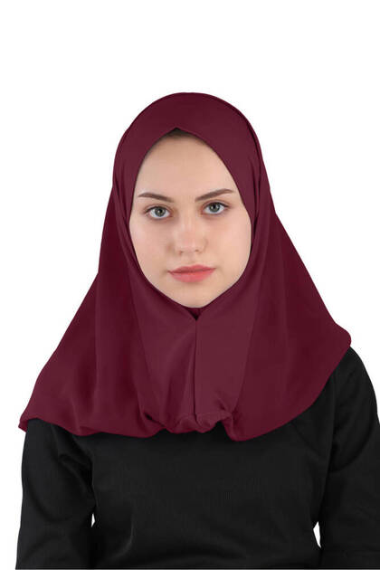 Šifonski šal sa teksturiranim sandom - Mary - Bordo - (ST550), (ID 2955006)