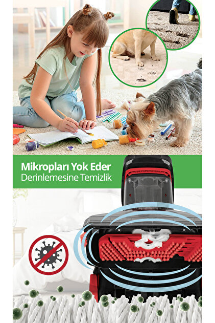 Kiwi KCC-4371 PRO Koltuk Temizleme Başlıklı Dikey Süpürge Halı ve