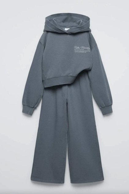 Girl's 100% Cotton Basic Gray Set