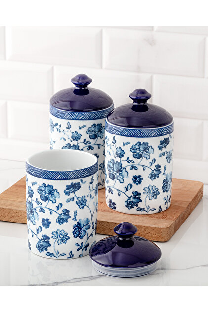 Madame Coco Fleur 3lü Baharatlık Seti - Mavi/Beyaz - Fiyatı, Yorumları