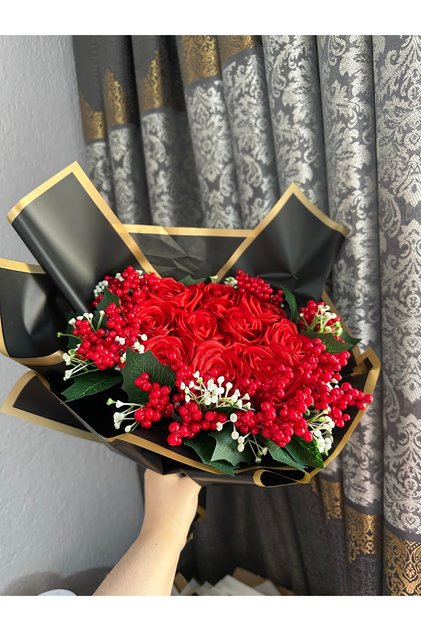 Kokina Solmayan Kırmızı Gül Buketi