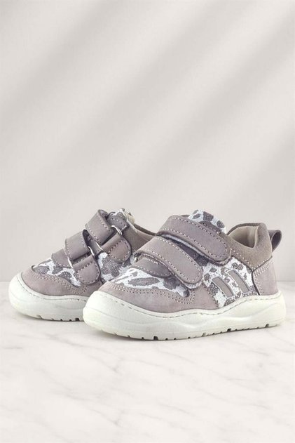 Schaggy Genuine Leather Beige Patterned Baby Sneakers