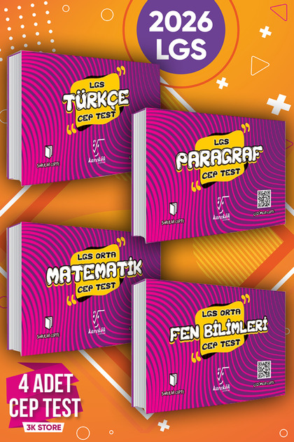 Karekök Yayınları 8.Sınıf Cep Test 4lü Set Türkçe Paragraf