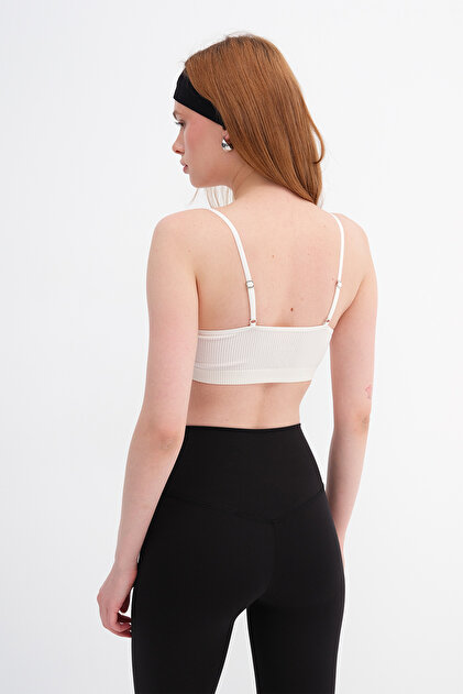 トップス pedestalpolo Addax Göğüs Pedli Seamless Crop Atlet A6009-K1 - Fiyatı, Yorumları