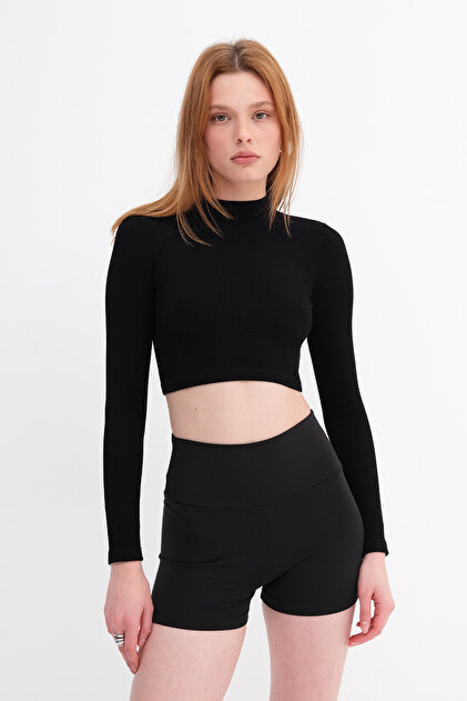 Addax Uzun Kol Seamless Crop Bluz B0409-L5 - Fiyatı, Yorumları