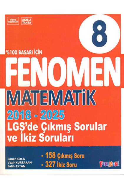 Efsane Yayınları 8.Sınıf Fenomen 2018 - 2025 LGS'de Çıkmış Sorular