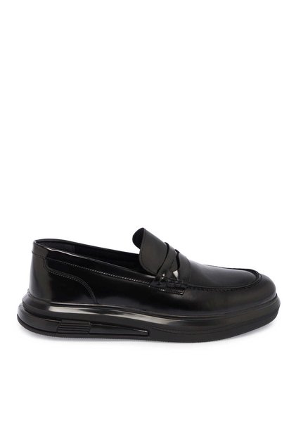 Siyah Hakiki Deri Erkek Loafer - E24S1AY57104-A23