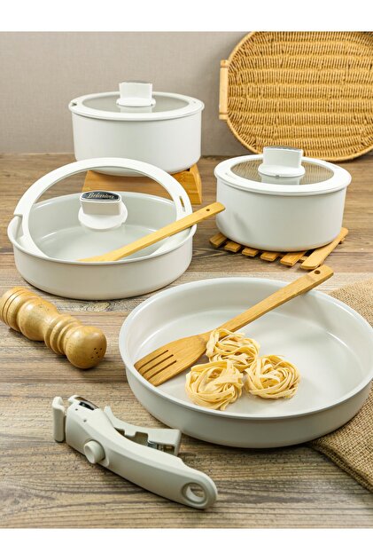 naturelove Easy Cook Antrasit 8 Parça Tencere Seti, Lüks Premium naturelove Easy Cook Antrasit 8 Parça Tencere Seti, Lüks Premium