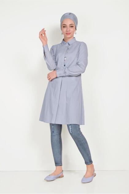 Cotton Cat Figure Embroidered Tunic 40450