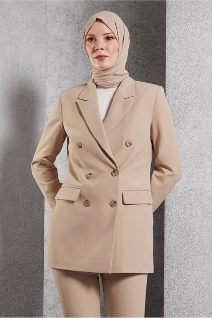 Double-Breasted Collar Pants Suit 30509
