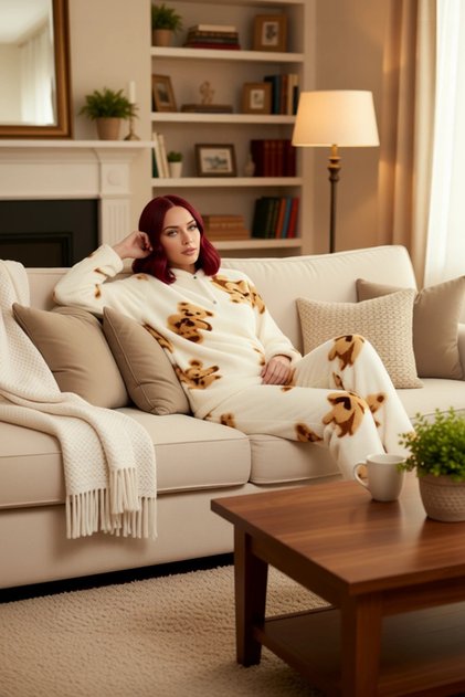 Women's Winter Teddy Bear Wellsoft Pajama Set Comfortable Home Wear Set Durable Material Premium Quality