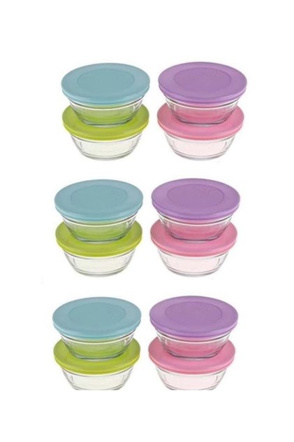 12 Li Storage Container - Glass Storage Container with Lid Mst243
