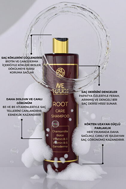 AVE TOUCH Root Care Şampuan + Ave Touch Dağ Çileği& Çinko / Kepek