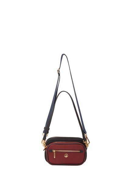 Claret Red-Navy Blue Women's Messenger Bag Us23676