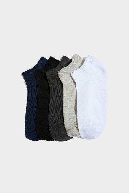 Men's 5-Pack Cotton Booties Socks F5273Axns