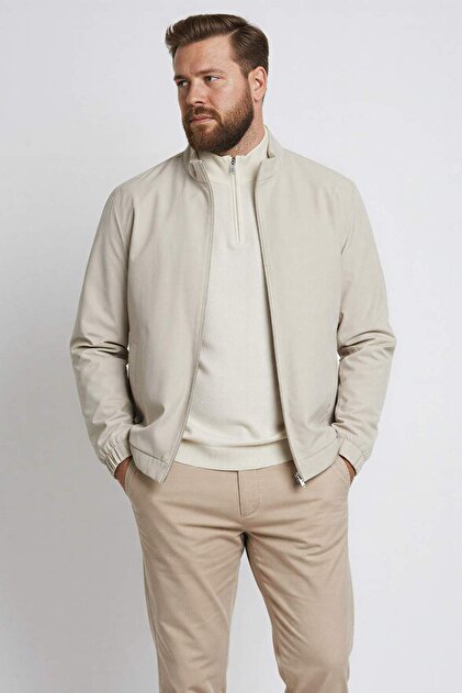 Defacto Regular Fit Dik Yaka Fermuarlı Cepli Mevsimlik Baharlık