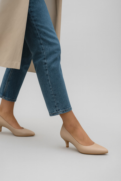 Kadın Ten Minik Topuk Stiletto