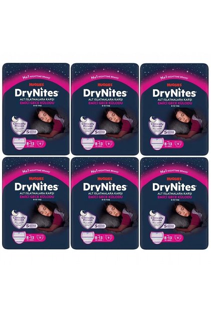 Dryni̇tes Absorbent Night Panties Diaper for Girls 8-13 Years Old 9 Pieces 6 Pack