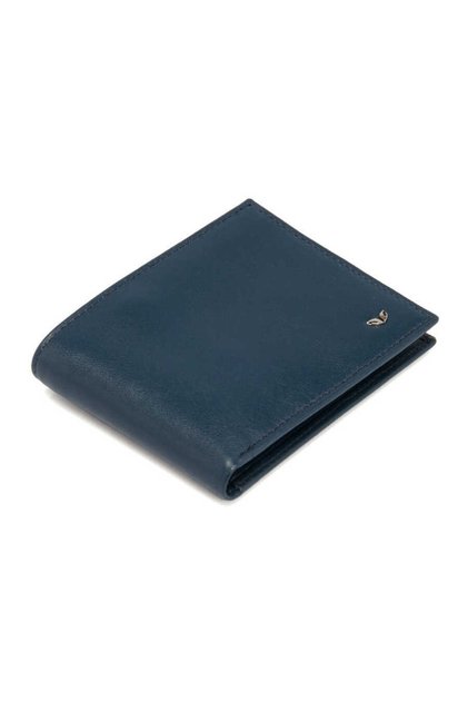 Navy Blue Genuine Leather Men's Wallet - S1Ce00001227-H86