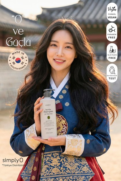 Vegan Solution Against Hair Loss |   Biotin Shampoo for Hair Loss Green Breeze 500ml, Imported from Korea
