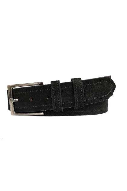 Genuine Leather Suede Black Belt 4 Cm=suede.leather.4cm