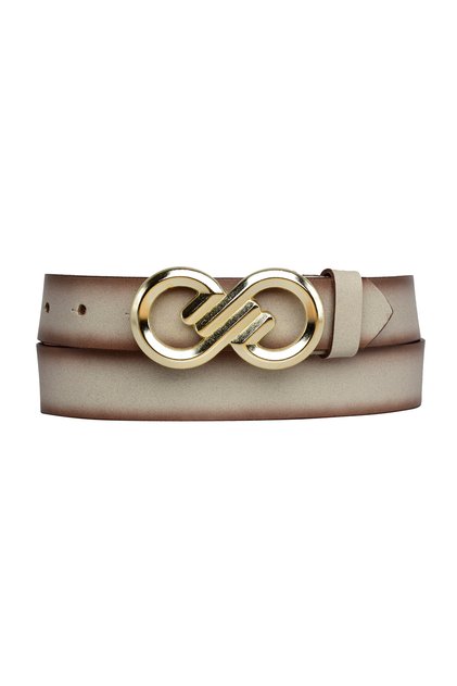 100% Genuine Leather, Gold Buckle 3 Cm Mink Women's Belt; Dress, Trouser Belt = 3cm-kdn-43