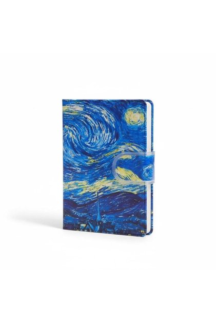 Van Gogh Starry Night Mini Defter Pvc Kapak Çizgili