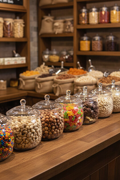 90270 Large Covered Glass Jar