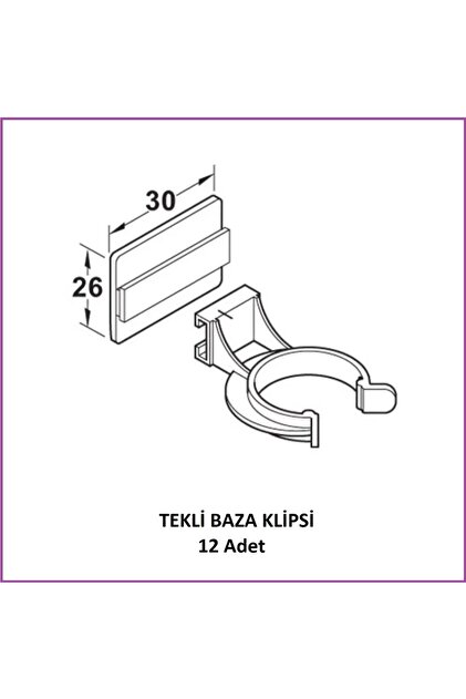 Adilon Baza Klipsi Tekli 12 Adet Beyaz - Fiyatı, Yorumları