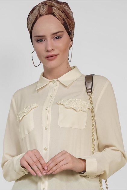 Pocket Embroidered and Beaded Tunic 4215