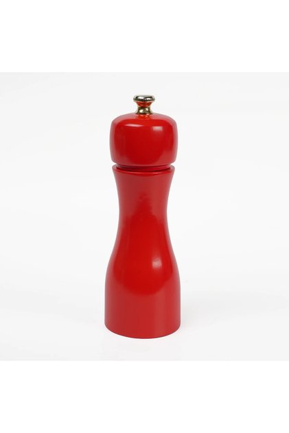 Red Wooden Salt and Pepper Hand Mill Grinder 1 Piece 15 cm