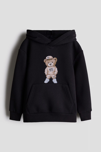 Hooded Teddy Bear Printed Thick Children's Sweatshirt - 26K 1629