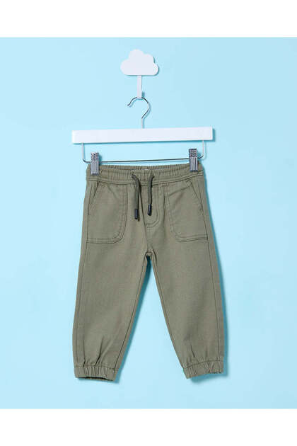 Infant Boys Green Jogger Denim Jeans