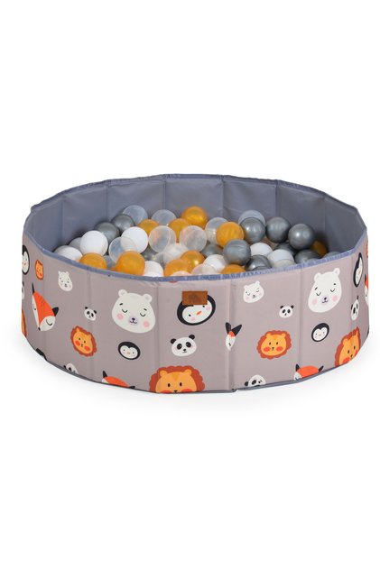Melo Animals – piscină cu bile pliabilă pentru copii, 90 bile incluse, 12 luni+