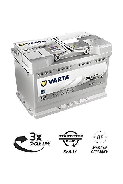 VARTA LN3 AGMバッテリー 12V 70Ah 760A Varta Akü 12v 70 Ah Amper 760a Cca Silver Dynamic Agm - Fiyatı