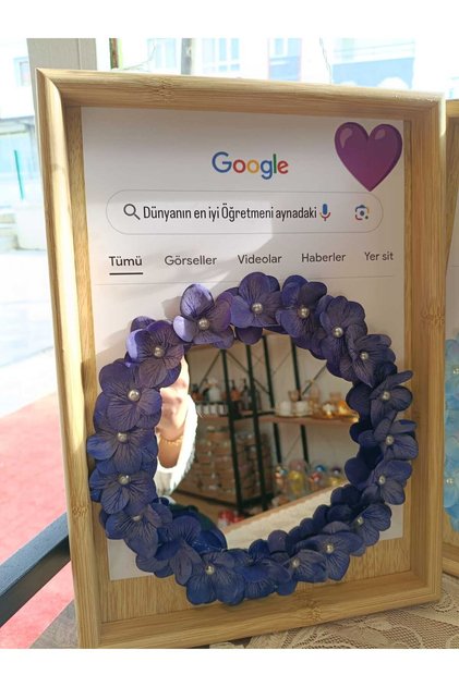 ÖĞRETMENLER GÜNÜ DOĞUM GÜNÜ ANNELER GÜNÜ VE SEVGİLİ İÇİN ÇİÇEKLİ AYNA
