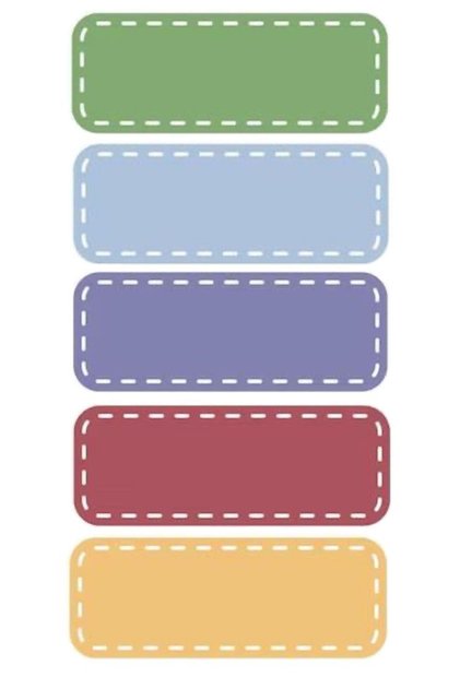 Colorful Name Tag Set (3X8 cm 24 Pieces)