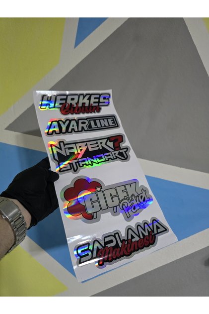 ARABA ARKA CAM YAZILARI HOLOGRAMLI YENİ MODEL - Yan kapı, Yan Cam Stickerı Oto - Motor için