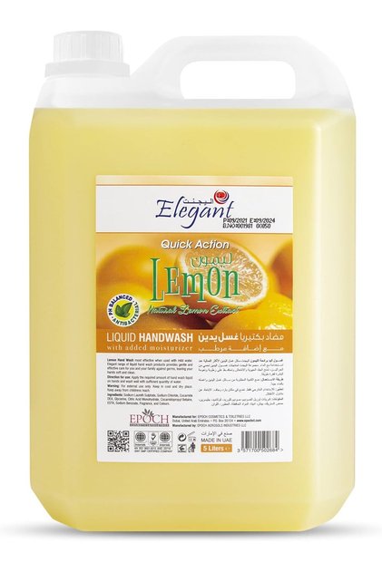 Elegant Hand Wash Liquid Refill – 5 Liter – Fresh Lemon – Gentle & Effective Care