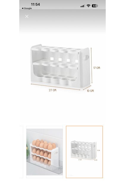 Üç katlı yaylı yumurta Organizeri 30 lu