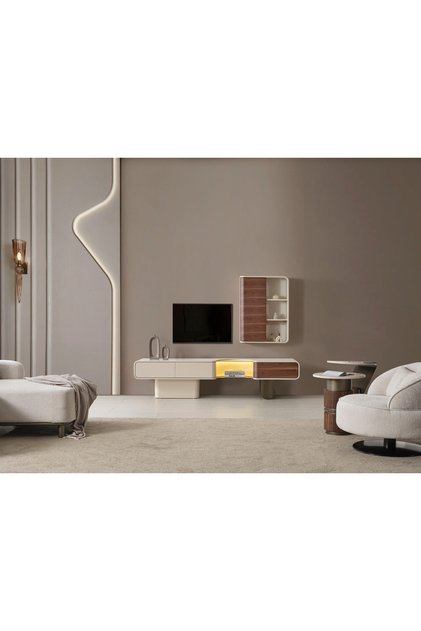 LUCAS MODERN LED IŞIKLI 3 KAPAKLI, TV SEHPASI - 225 CM
