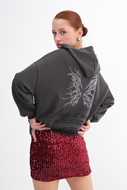 Addax Taşlı Fermuarlı Sweatshirt H12761 - Fiyatı, Yorumları