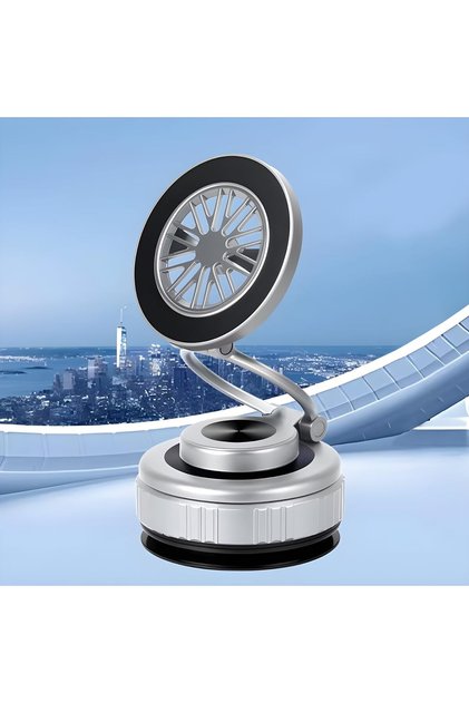 Magnetic Car Phone Holder | 360° Adjustable Dashboard Mount with Strong Lock Base & Sleek Design
