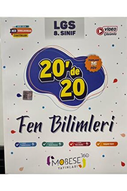 Limit Yayınları 8.SINIF TÜRKÇE DENEME 20X20 MOBESE YAYINLARI