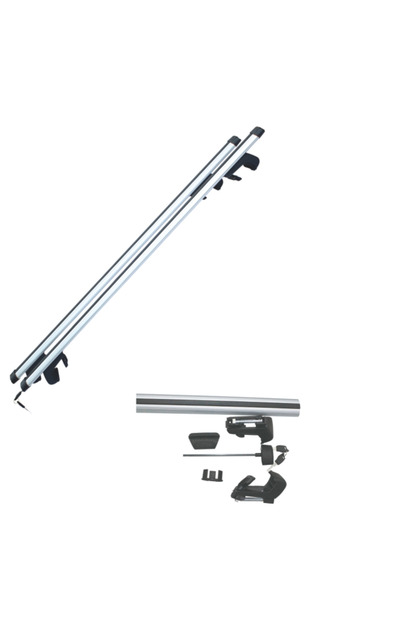 Set 2 bare transversale din aluminiu, 120 cm, argintii