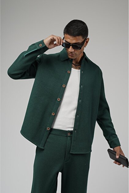 Regular Fit Jacquard Men's Trouser Shirt Set