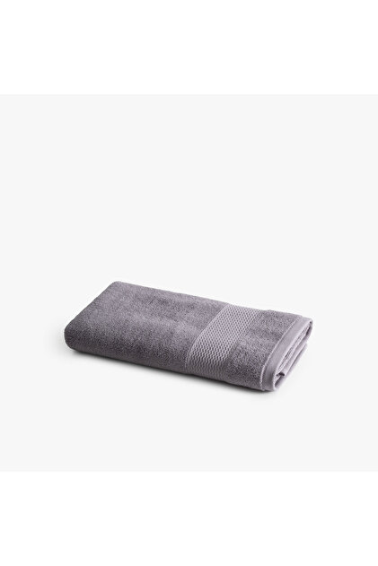 Lara Prestige Series Face Towel with Border 50X90 Dark Gray, Oeko Tex Standard 100 Certified 100% Aegean Cotton, Woven 550 Gsm