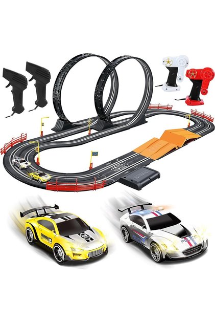 Electric High-Speed Slot Car Race Track, Dual Racing Set – 5.6m