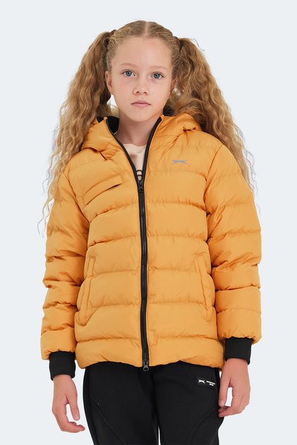 Calisto Unisex Children's Hooded Inflatable Yellow Jacket & Coat