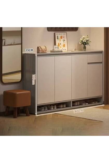 Luxury Multifunctional Entryway Shoe Cabinet & Drawer Storage 140 CM
